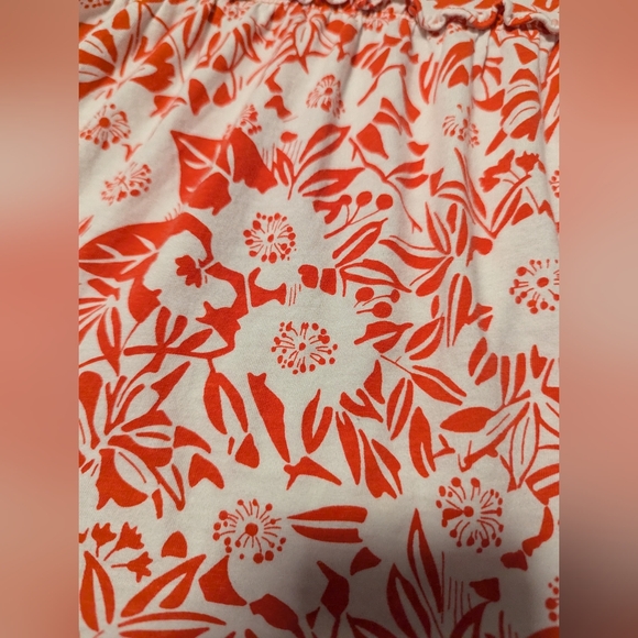 - Chaps summer Sun Dress. Size 8-10. Orange and white floral print. Razor … - Picture 5 of 8